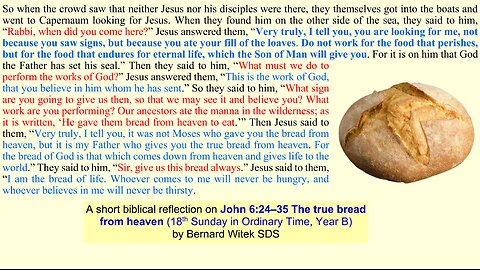 John 6:24–35 The true bread from heaven