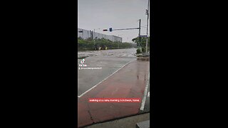 Walk on a Rainy Morning Amongst Factories in Incheon, Korea