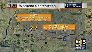 Weekend traffic: SR51, I-10 both with closures you need to know