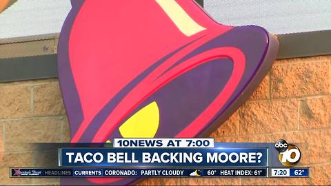 Taco Bell backing Roy Moore?
