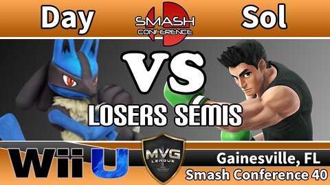 ONI|Day (Lucario) vs. MVG|Sol (Little Mac) - SSB4 Losers Semis - Smash Conference 40