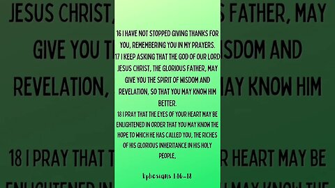 Ephesians 1:16-18 #shorts