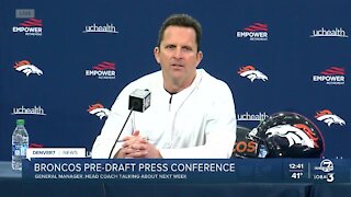 Broncos GM discusses NFL Draft strategy ahead of next week's draft