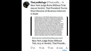 Pres Trump Hating new york Judge goes rogue! wants to dissolve Pres Trump's businesses! 9-28-23 Doc