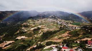 Spectacular rainbow captured with drone