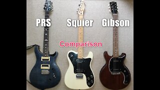Gibson vs PRS vs Squier comparison