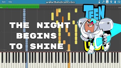 The night begins to shine-piano tutorial(teen titans)