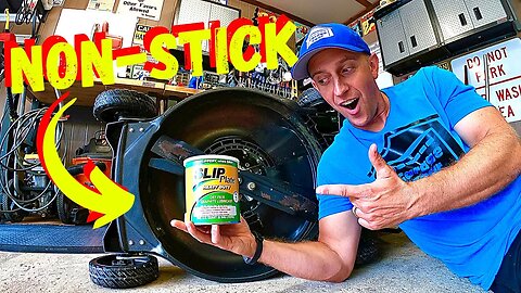 HOW TO PREVENT GRASS FROM STICKING TO YOUR MOWER DECK WITH SLIP PLATE DRY FILM GRAPHITE LUBRICANT
