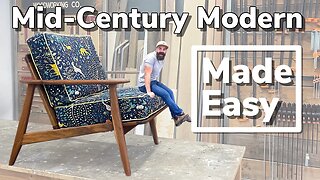 Making a Chair The Easy Way || Mid Century Modern Furniture Build