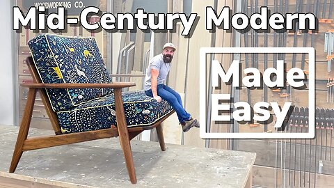 Making a Chair The Easy Way || Mid Century Modern Furniture Build