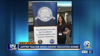 Jupiter teacher given highest education award