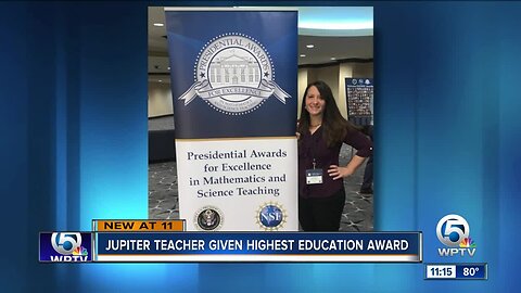 Jupiter teacher given highest education award