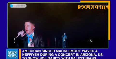 US Singer Macklemore Shows Solidarity With Palestinians During A Concert - Dawn News