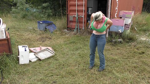 Prepping some hive boxes to go back in the field + mosquito season has started early 😭