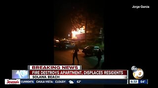 Fire erupts at Solana Beach apartment