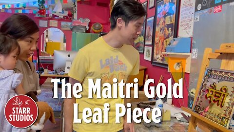 Making The Maitri Gilded Glass Piece: Maitri Sanskrit Art on Glass