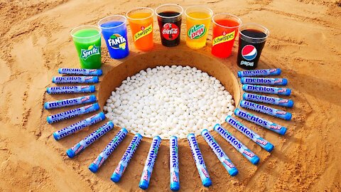 Mentos vs Coca Cola, Different Schweppes, Sprite, Mtn Dew, Fanta and Pepsi Underground!