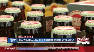Bill would allow children 12 and under in liquor stores with an adult