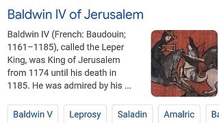 Baldwin IV (French: Baudouin; 1161–1185), called the Leper King, was King of Jerusalem from 1174