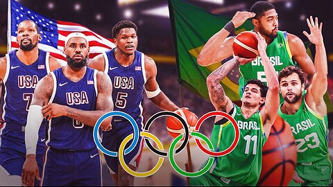 #Paris2024 : Brazil vs USA men's Basketball | 1/4 -Highlights|