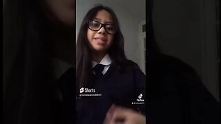 Beautiful secondary girl sings a song- tik tok challange