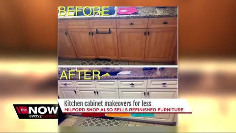 Milford business owner gives kitchen cabinets a new look