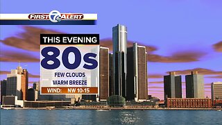Metro Detroit Forecast: Humidity dropping; mid 80s today