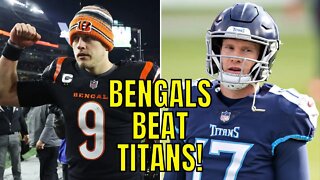 Bengals BEAT Titans On Last Second Field Goal After Ryan Tannehill Interception! | NFL Playoffs