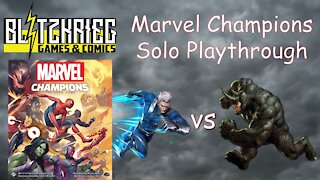 Quicksilver vs Rhino Marvel Champions Card Game Solo Playthrough