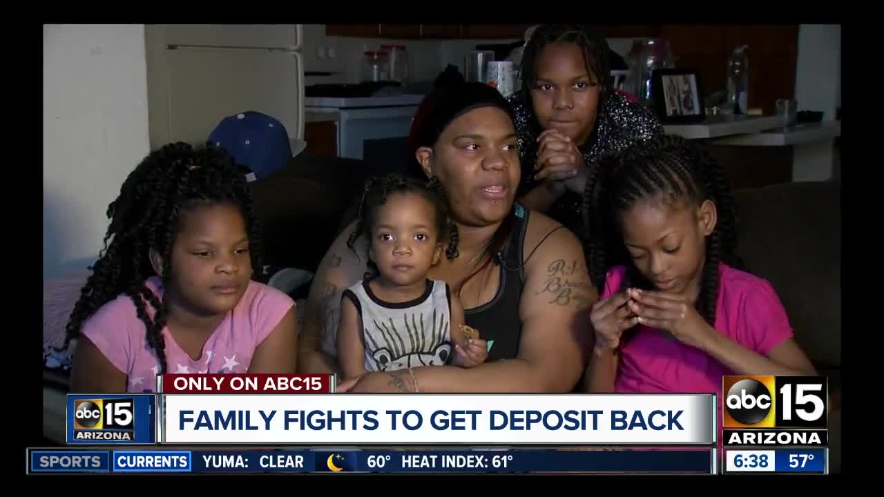 Desperate family fights to get deposit back