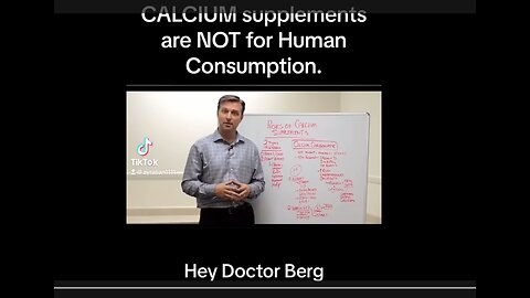 Calcium supplements are NOT for HUMAN consumption - CALCIUM LIE #2