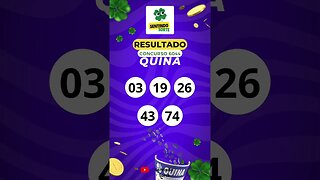 🍀 Resultado QUINA 6044 | Sentindo Sorte #shorts