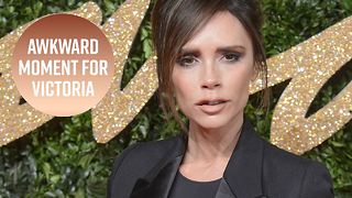 Awkward: Victoria Beckham mixed up these two celebs