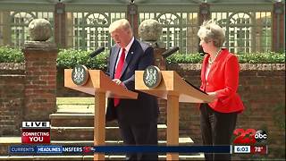 President Trump and British Prime Minister Theresa talk NATO and Brexit