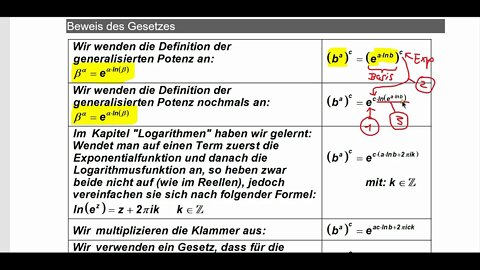 Komplexe Funktionen ►Generalisierte Potenzen ►Potenzgesetz 3 (mehrwertig) und Anwendung: (i^i)^i