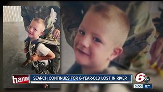 Search for Columbus boy lost in river in its second day