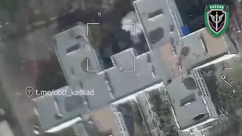 Russian kamikaze UAV Lancet striking Ukrainian equipment