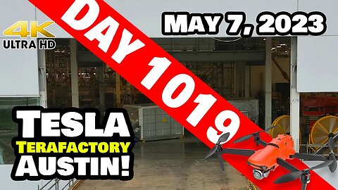A PEEK INTO CYBER-PRODUCTION AREA! - Tesla Gigafactory Austin 4K Day 1019 - 5/7/23 - Tesla Texas