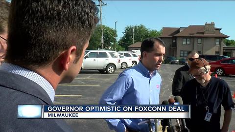 Governor Walker continues to tout Foxconn's potential impact on Wisconsin's economy