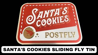 SANTA'S COOKIES SLIDING FLY TIN