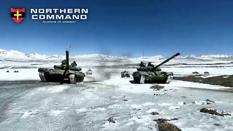 Indian Army T-72M1 Tanks At Ladakh