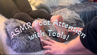 ASMR Soothing Foot Tickle with Tickling Tools Sneak Peek!