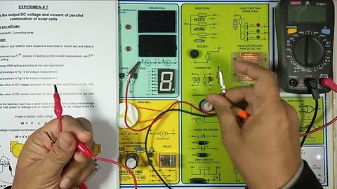 Solar cells combined in series|Solar cell Voltage and current in series|Solar cell Voltage & current