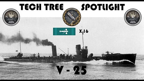 World of Warships Legends Tech Tree Spotlight: V-25