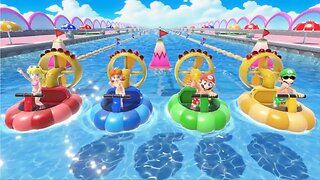 MarioParty Superstars - Beach Minigames - Peach Daisy Mario Luigi