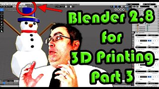 Absolute Beginner's Guide to Modeling for 3D Printing in Blender 2.8 Part 3 - Rotation and Scaling