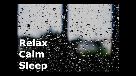 Soft Rain On Window | Soft Rain for Sleep, Study and Relaxation | 1 hour Heavy Rain Quiet Indoor