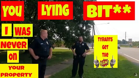🔴🔵You lying bit** I was never on your property Tyrants get the 🖕BAM🖕 1st amendment audit fail🔵🔴