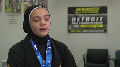 12-year-old becomes the first hijabi girl to win gold at Pan Kids