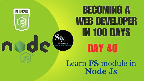 Learn FS Modules in Node.js | Render HTML File in Web Server | Day 40 |web development course 2023